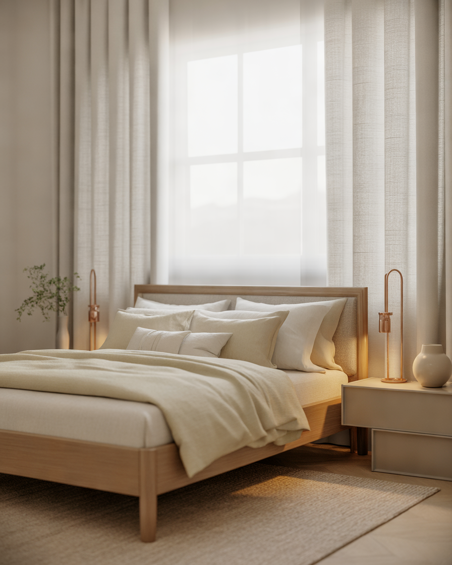 Floor-to-Ceiling-White-Blackout-Curtains-for-an-Airy-Bedroom
