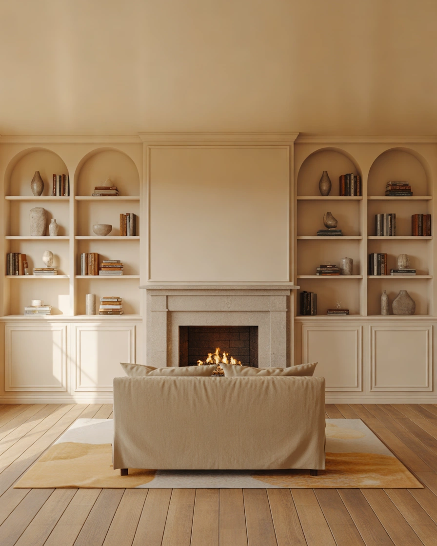 Frame the Fireplace With Built In Shelving