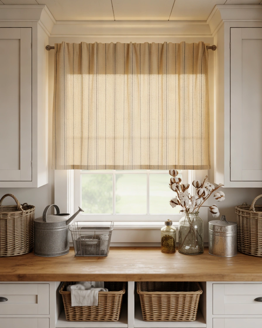 Grain Sack Stripe Valance