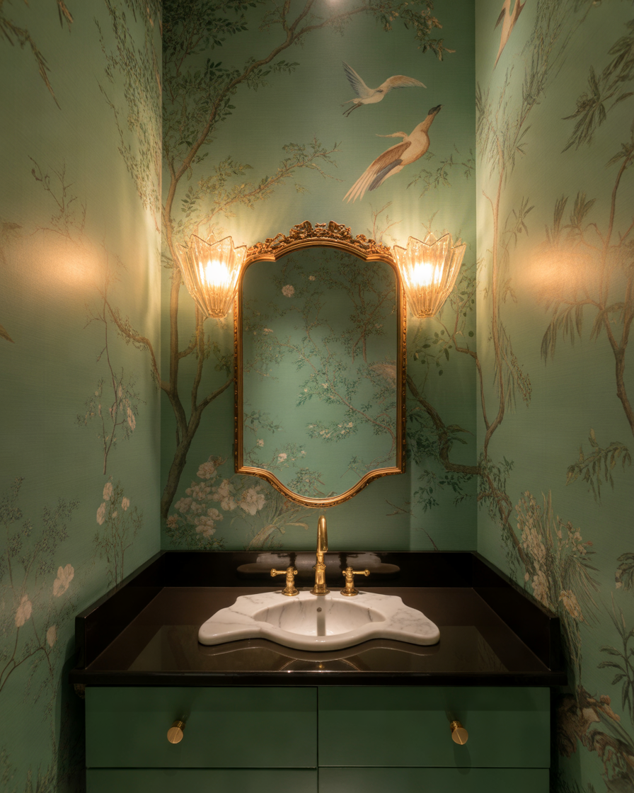 Green-Chinoiserie-Bathroom-Wallpaper