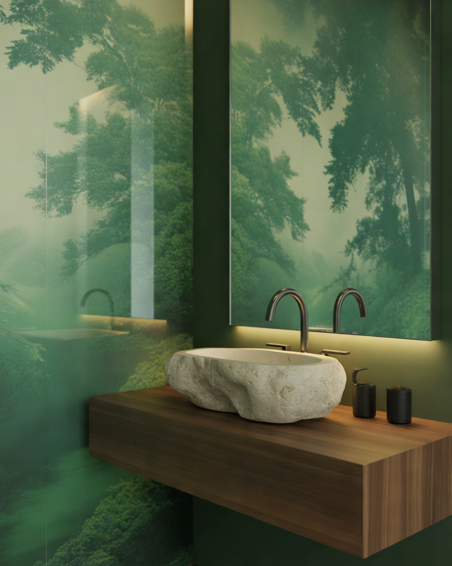 Green-Forest-Mural-Bathroom-Wallpaper