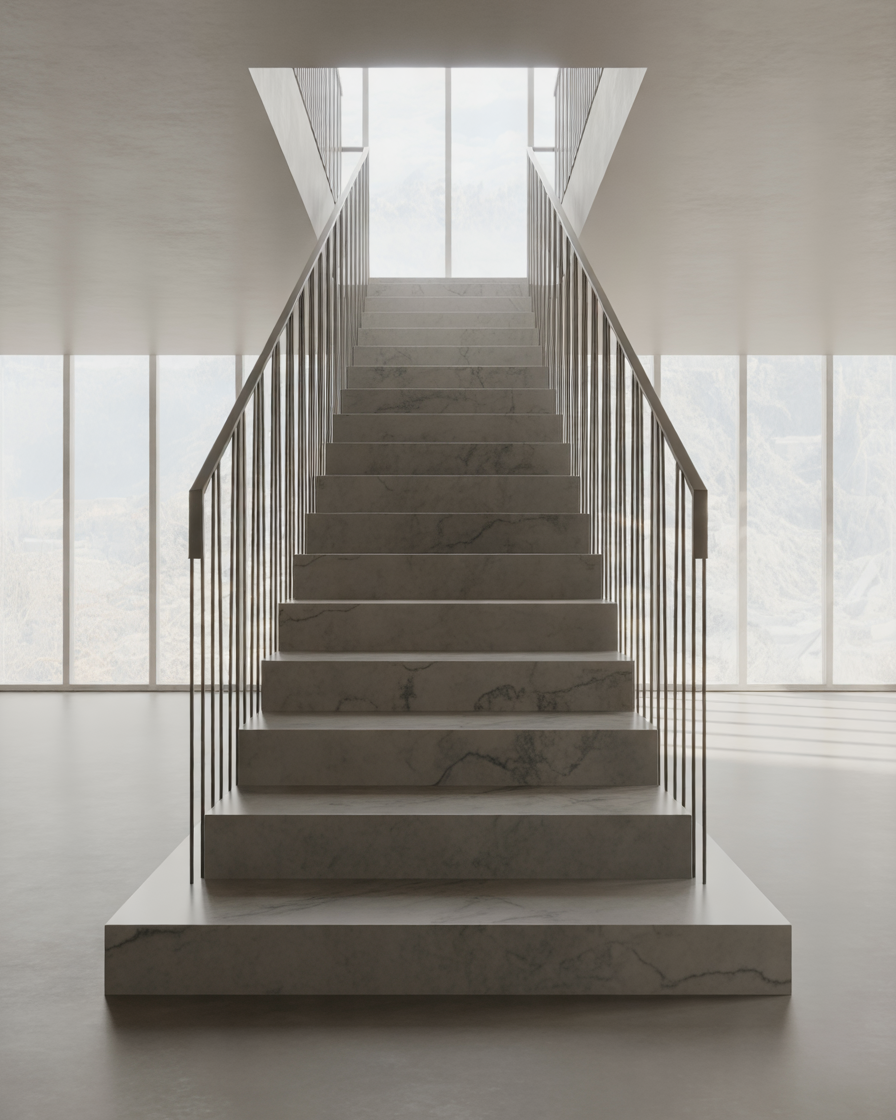 Grey-Marble-Staircase-for-a-Modern-Minimalist-Style