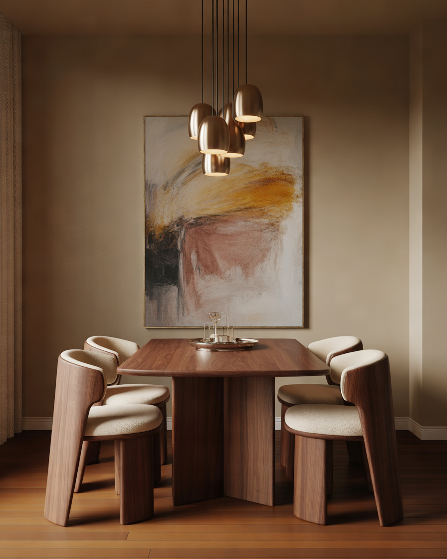 Hang-Oversized-Artwork-for-a-Bold-Dining-Room-Statement