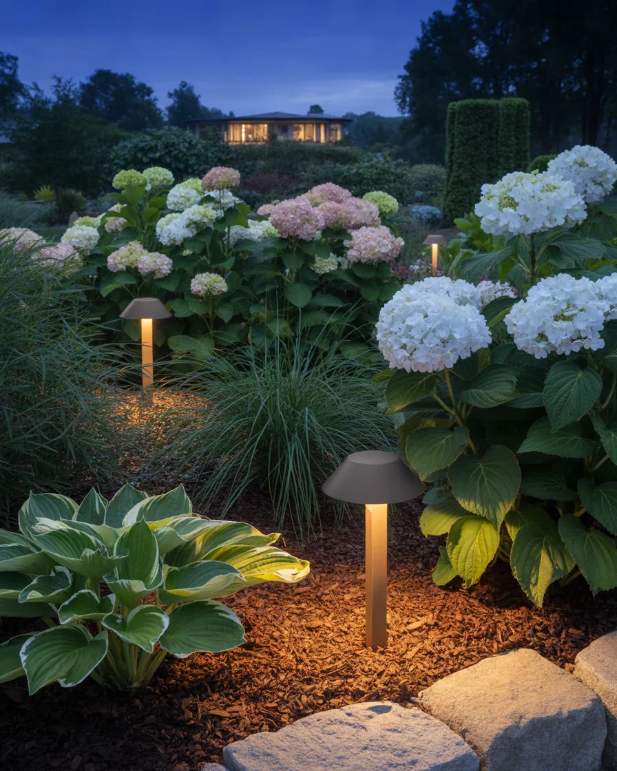 Highlight-Flower-Beds-With-Low-Voltage-Landscape-Lighting