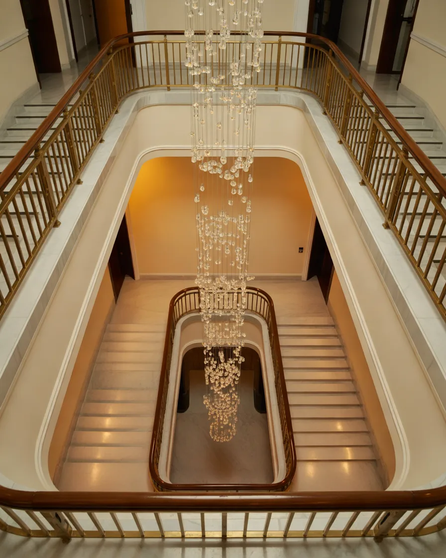 Install-a-Dramatic-Staircase-Chandelier