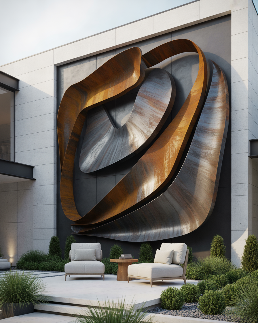 Large-Abstract-Metal-Wall-Sculptures-for-a-Luxury-Outdoor-Design