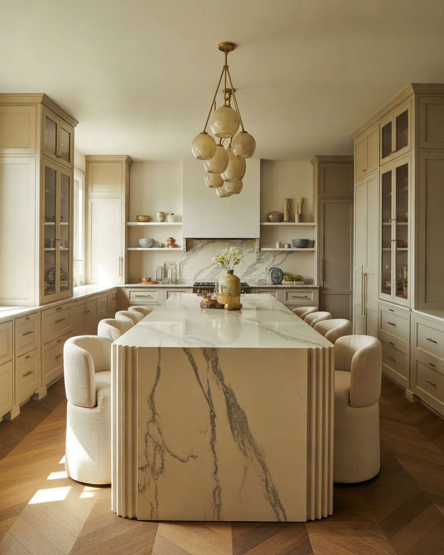 Luxury-Open-Kitchen-Island-With-Marble-and-Elegant-Finishes