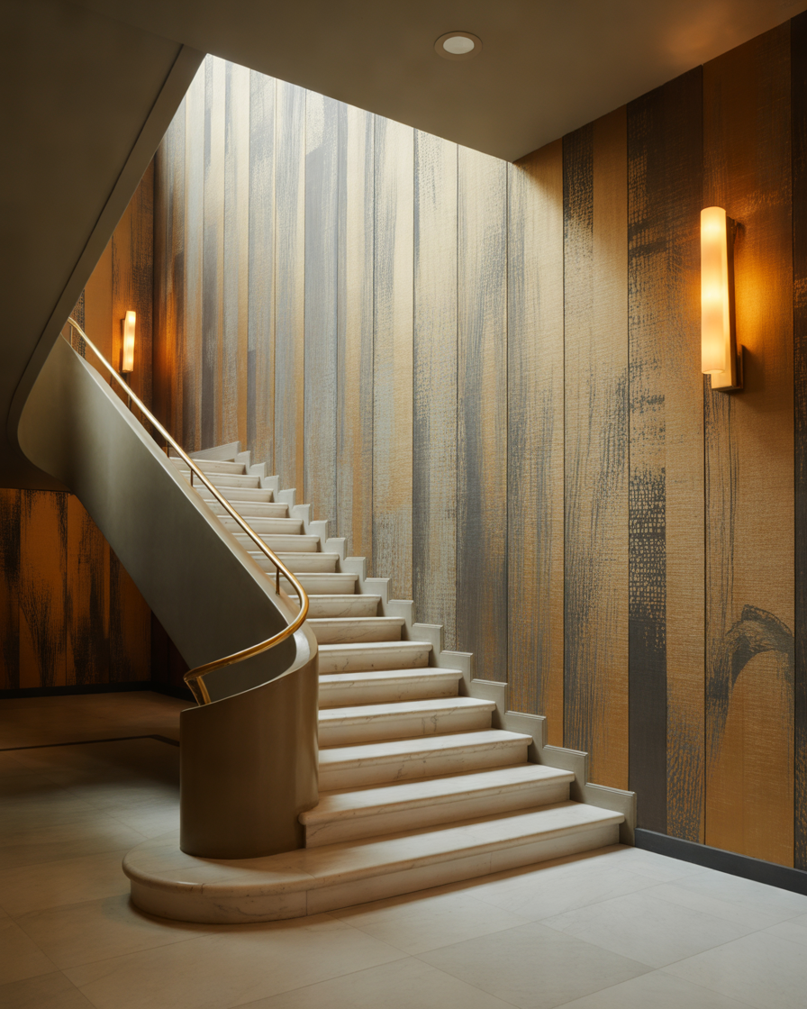 Luxury-Wallpaper-Design-for-Staircase-Side-Walls