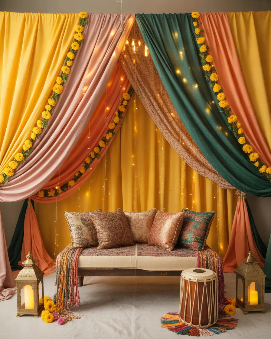 Make a Complete Dholki Stage With DIY Traditional Details