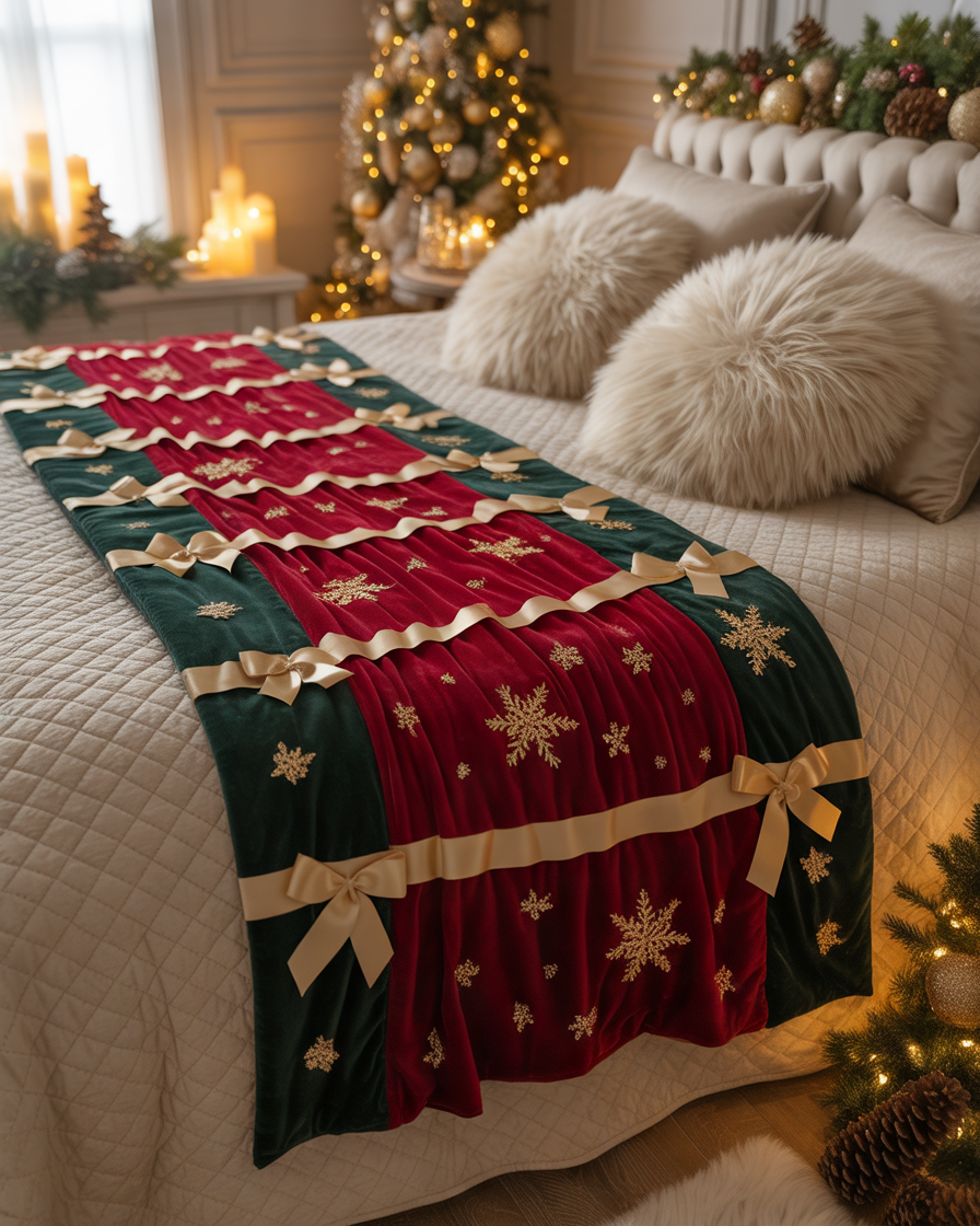 Make-a-DIY-Christmas-Bed-Runner-With-Festive-Fabrics