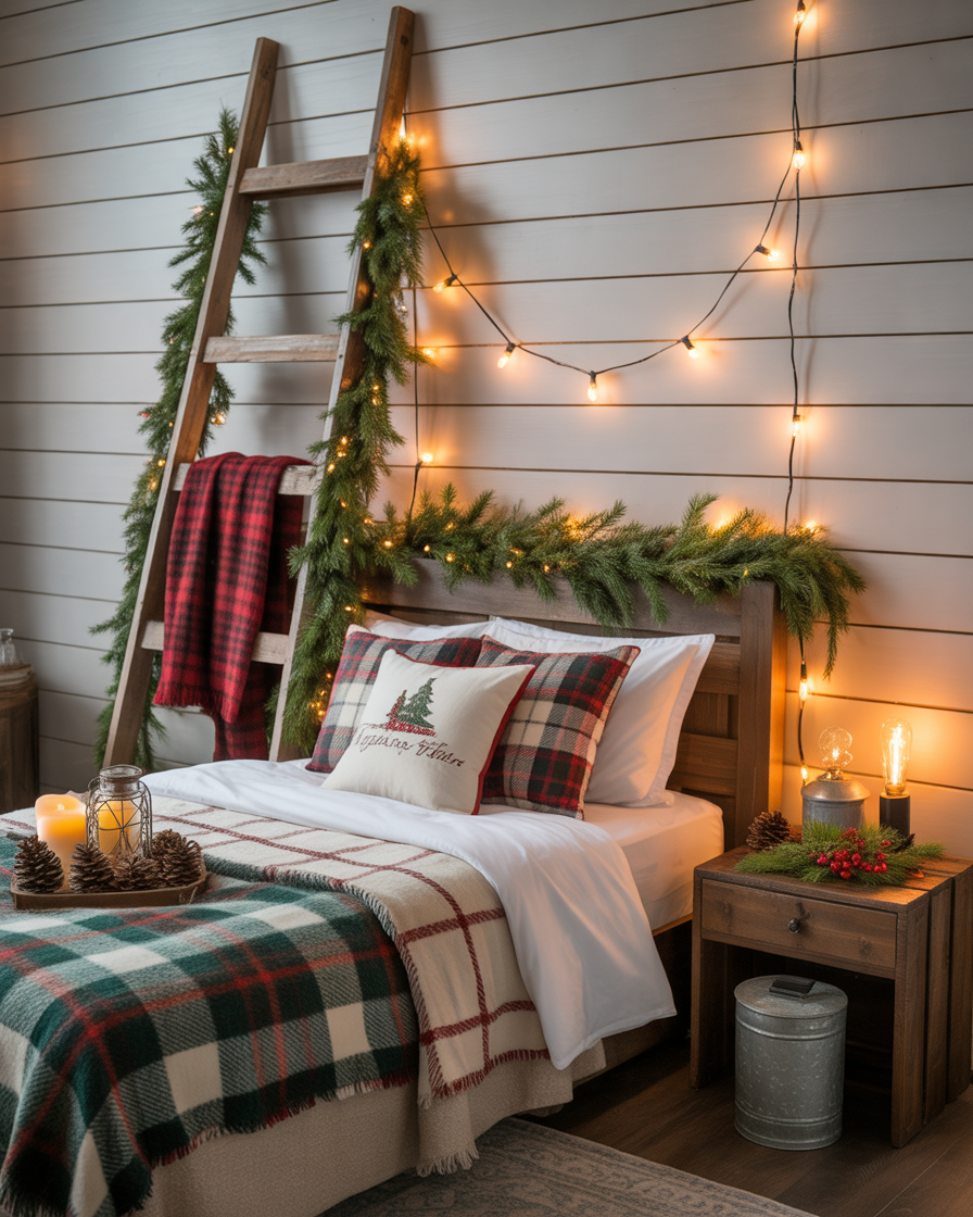 Make-a-DIY-Christmas-Blanket-Ladder-Display