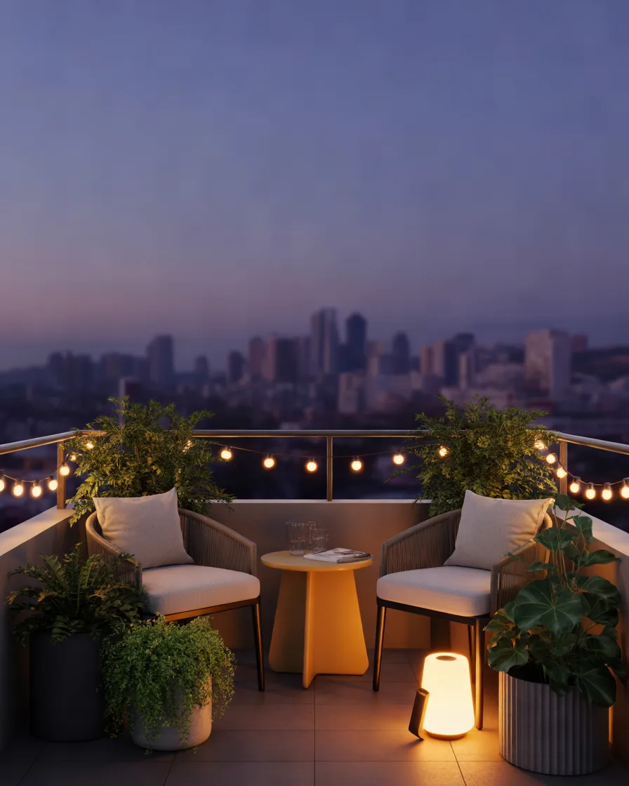 Make-a-Small-Balcony-Feel-Bigger-With-Lighting