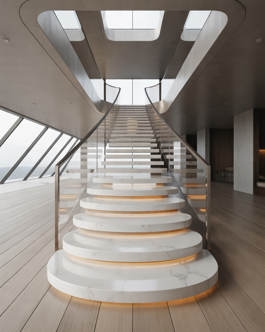 Marble-Floating-Staircase-Design-with-Modern-Appeal