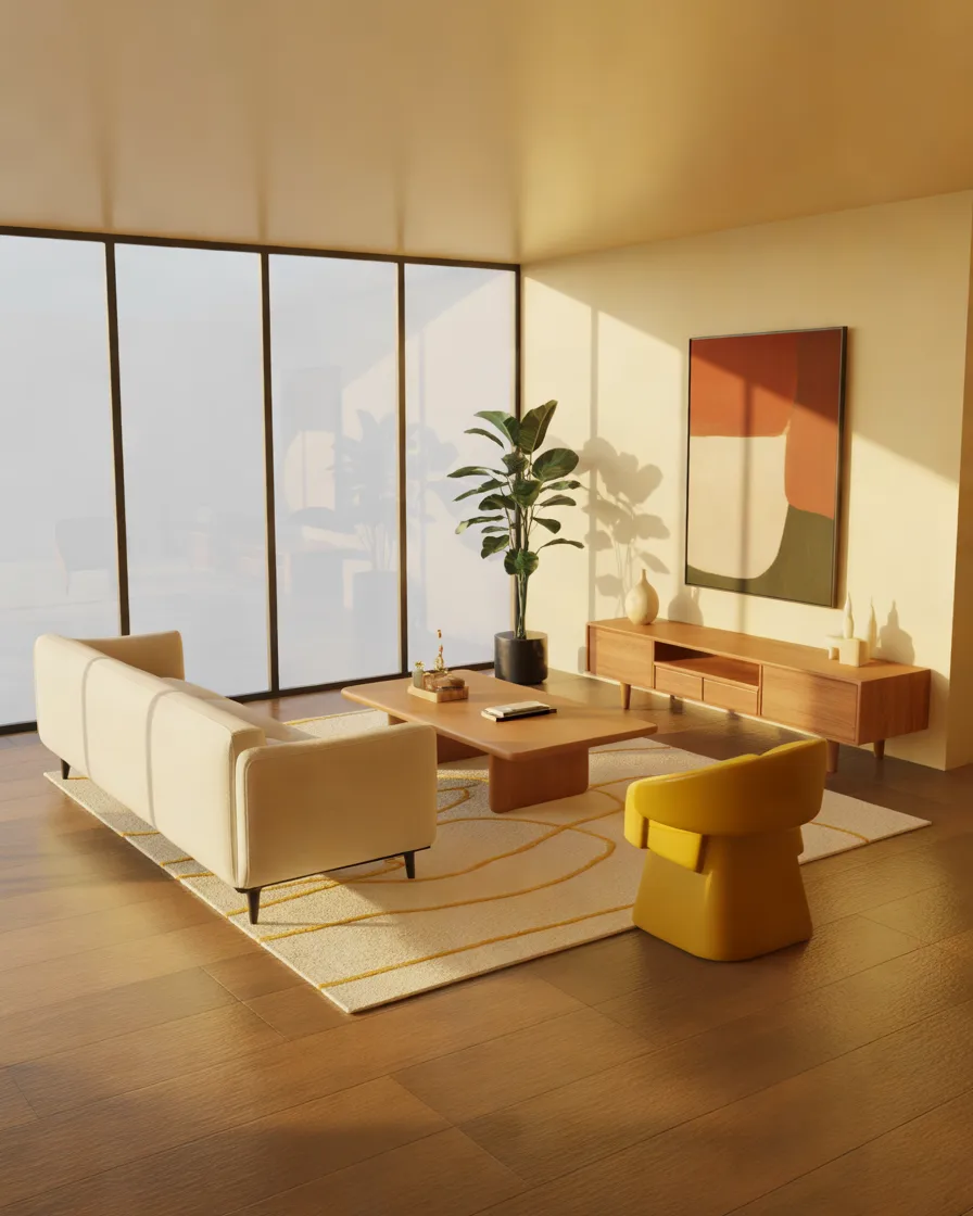 Mid-Century-Inspired-Living-Room