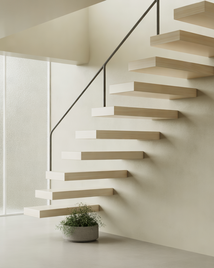 Minimalist-Painted-Stair-Wall-Design-for-a-Clean-Look