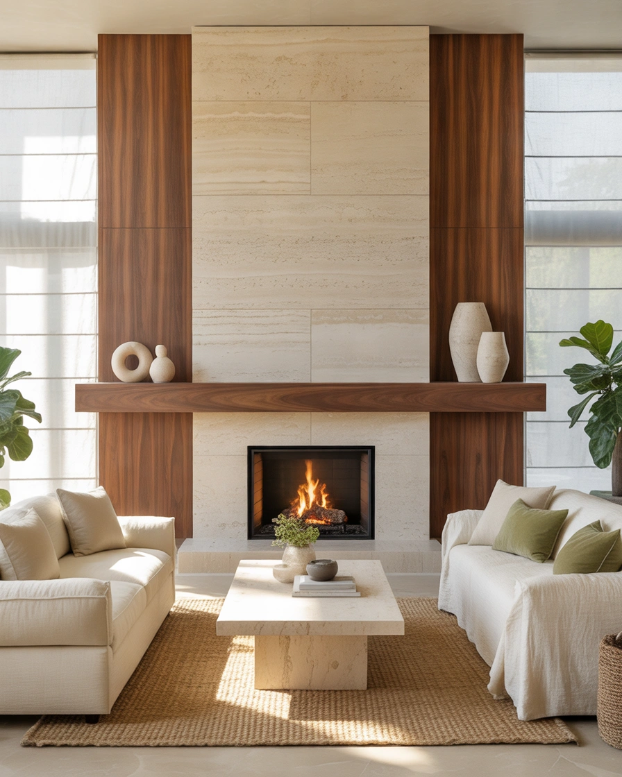 Mix Wood and Stone for a Layered Look