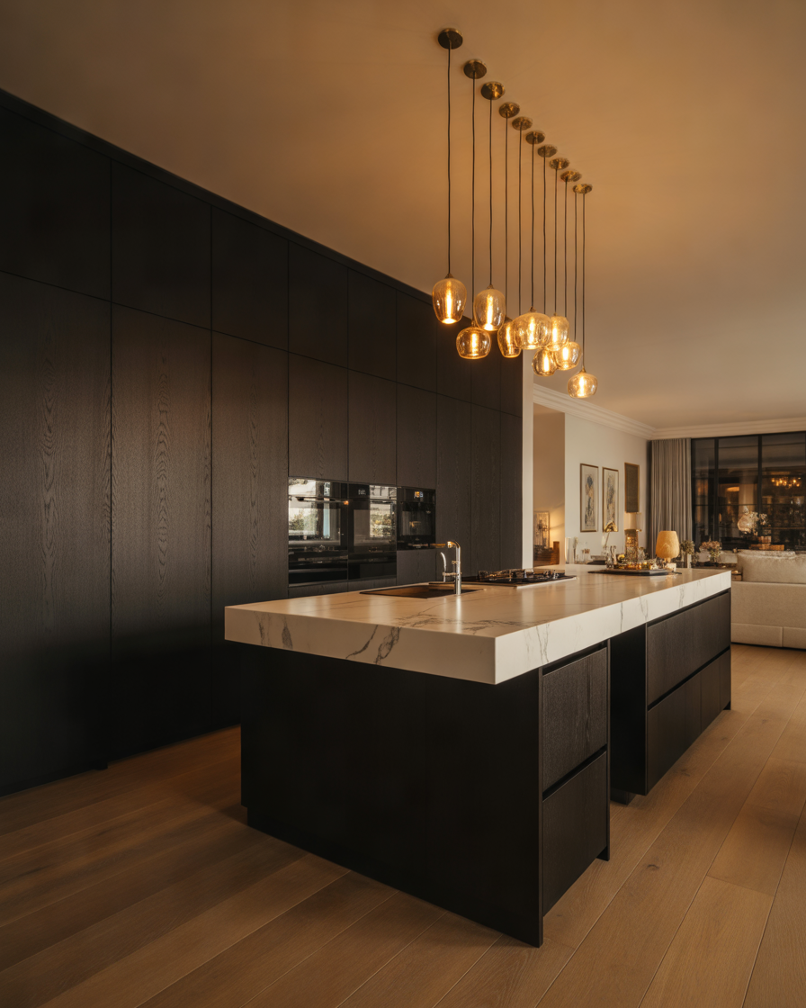 Modern-Black-Kitchen-Island-Design-for-a-Bold-Statement
