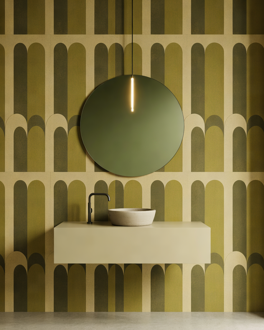 Modern-Green-Geometric-Bathroom-Wallpaper