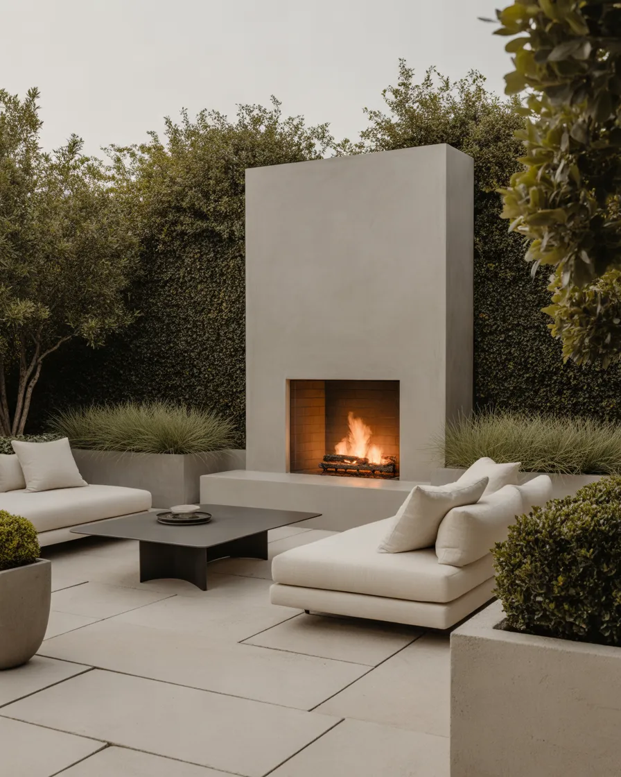Modern-Minimalist-Outdoor-Fireplace
