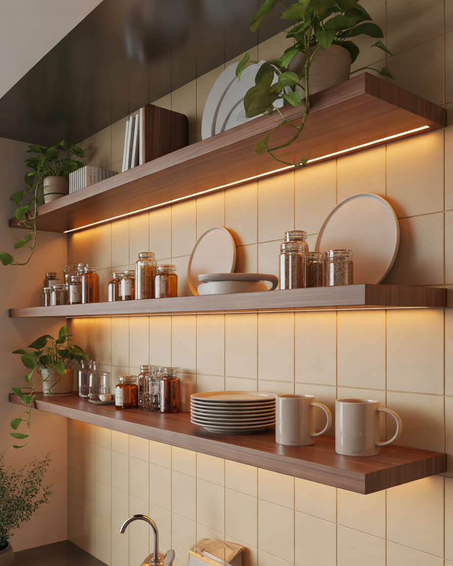 Modern-Wall-Mounted-Kitchen-Rack-Design-for-Space-Saving-Storage
