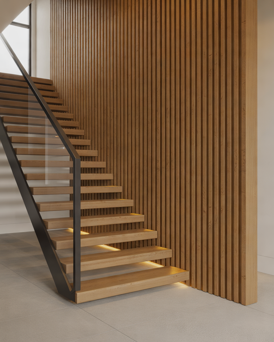 Modern-Wooden-Panel-Stairs-Side-Wall-Design-for-a-Warm-Interior