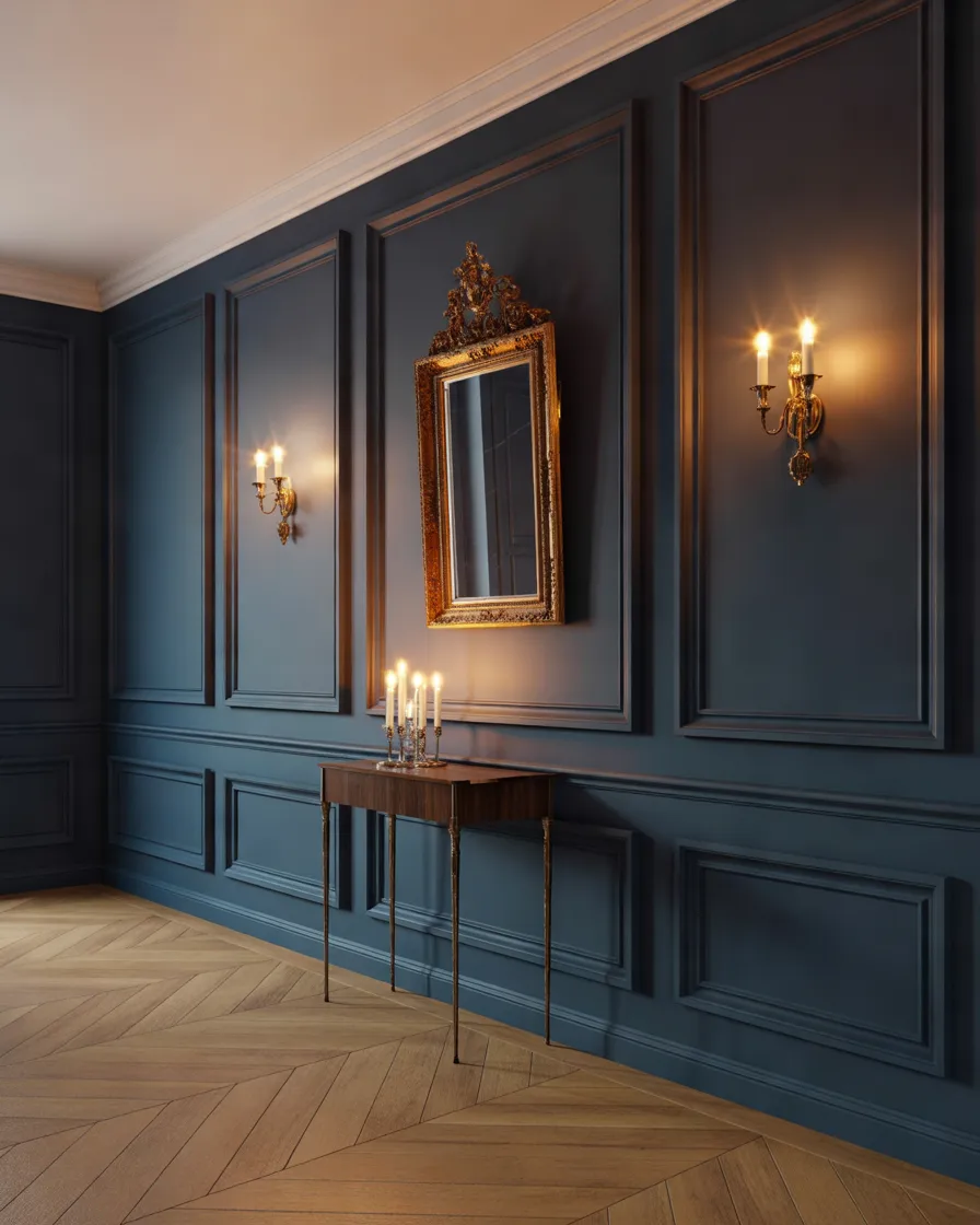 Navy-Blue-Traditional-Wall-Panelling