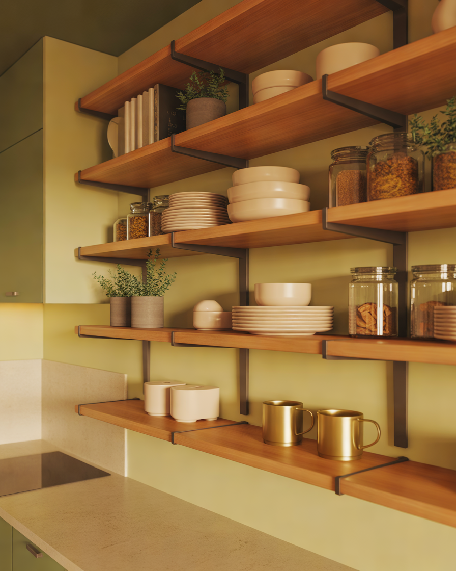 Open-Shelf-Kitchen-Rack-Design-for-a-Stylish-Display-Area