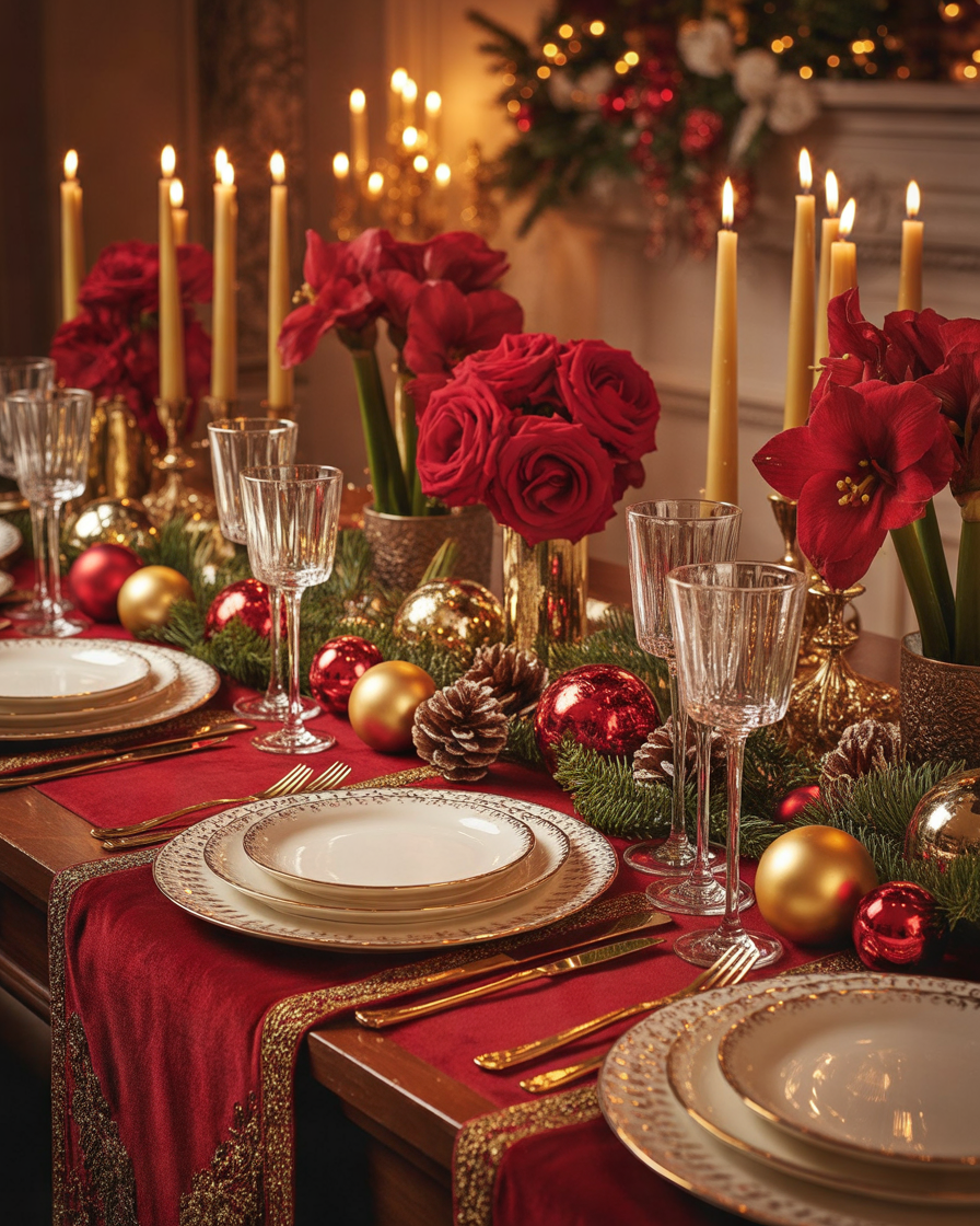 Red-and-Gold-Glamorous-Christmas-Table-Setting