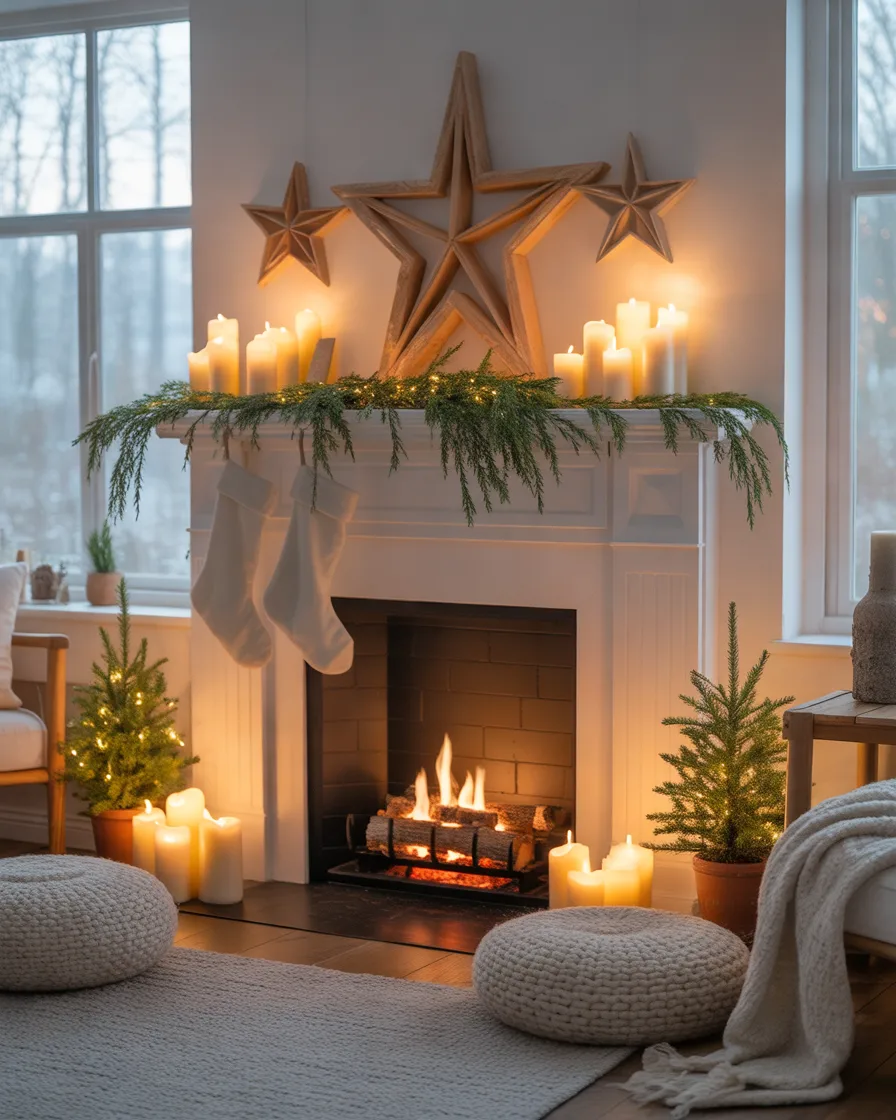 Scandinavian-Inspired-Christmas-Fireplace