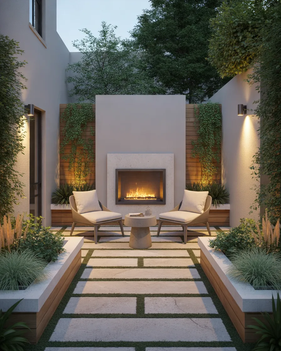 Small-Backyard-Fireplace