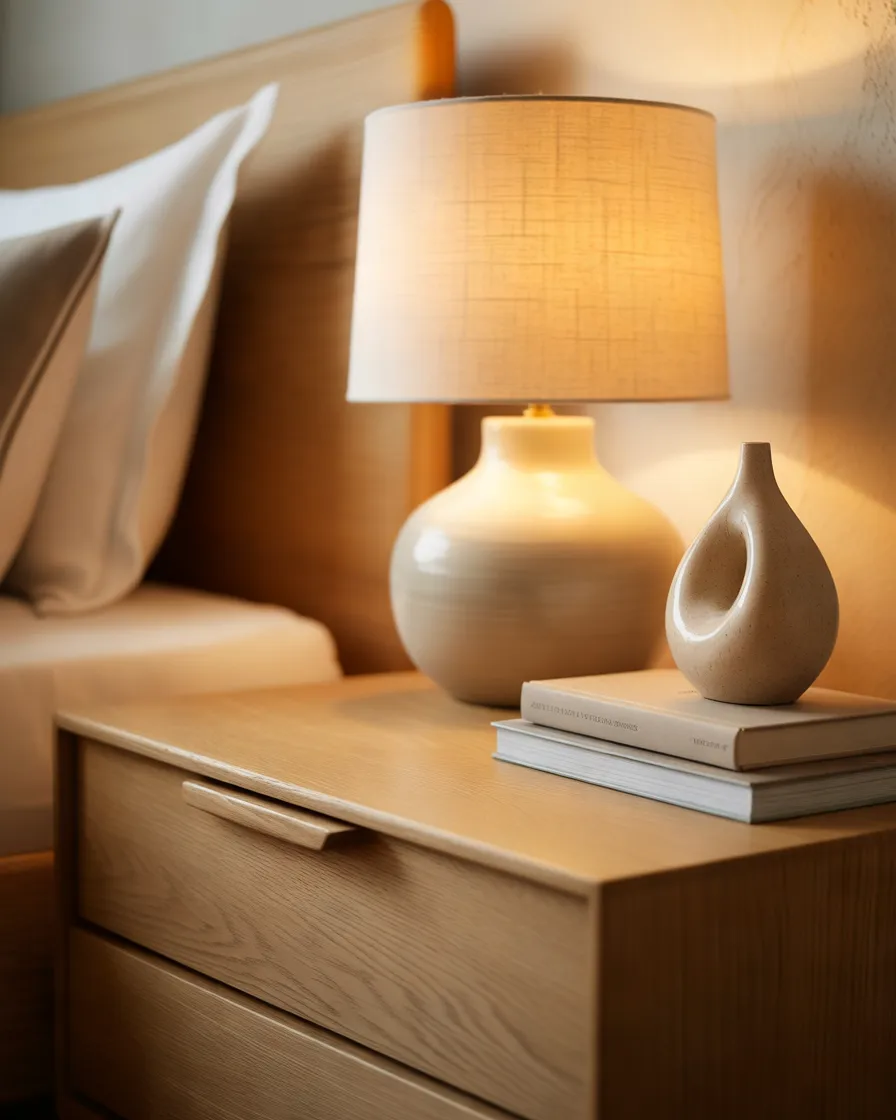 Style-the-Bedside-Tables-with-Minimalist-Beige-Accessories