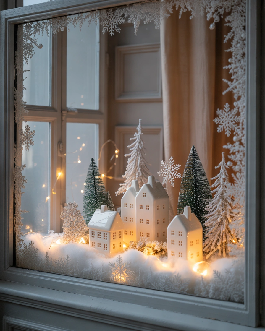 Turn the Window Into a White Christmas Scene