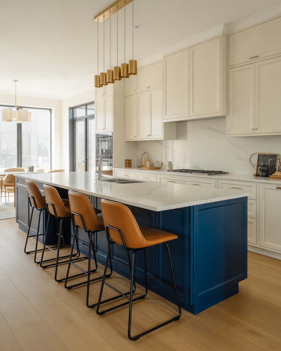 Two-Tone-Open-Kitchen-Island-Design-for-a-Stylish-Contrast