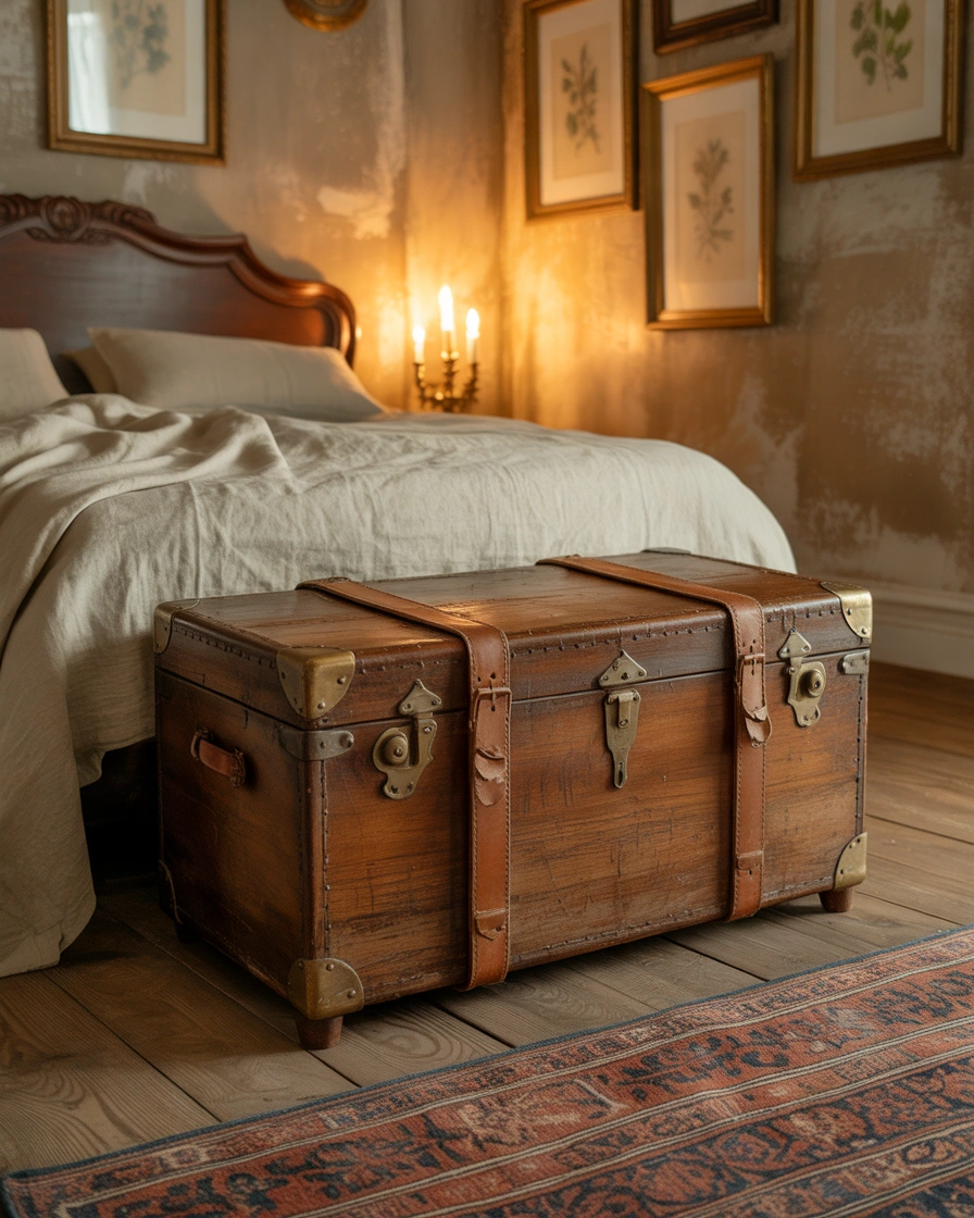 Use Antique Trunks for Character and Storage