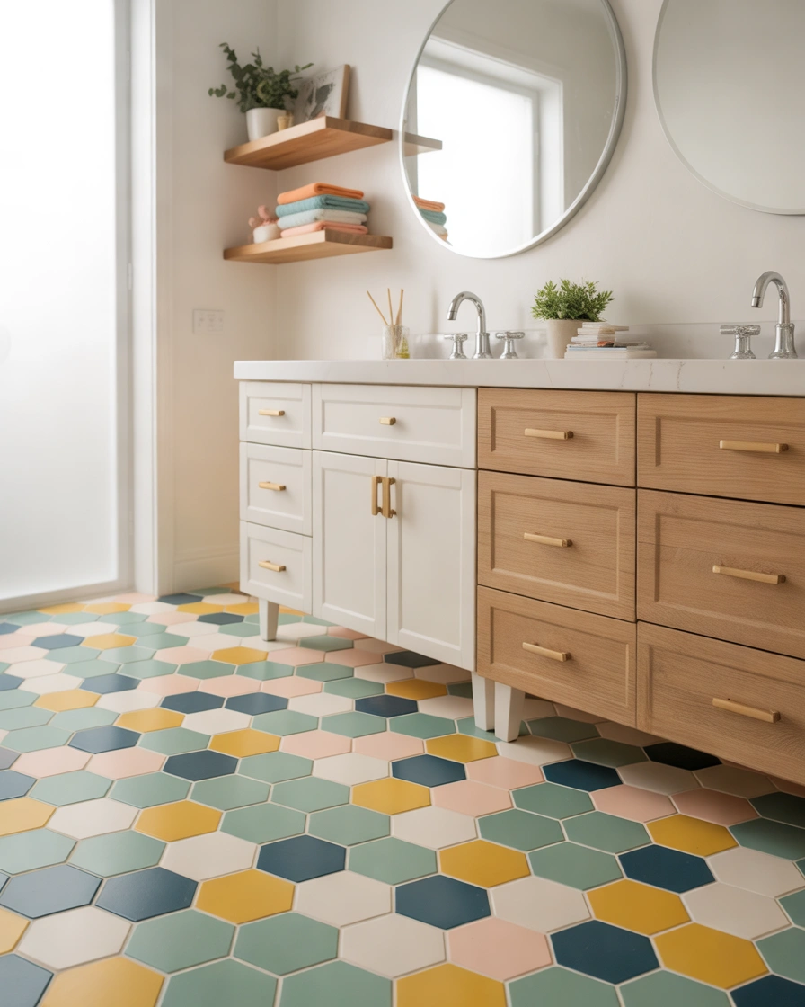 Use Colorful Geometric Tiles