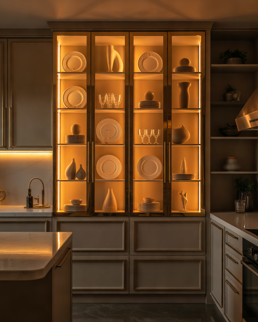 Use-Glass-Cabinet-Lighting-to-Highlight-Your-Collection