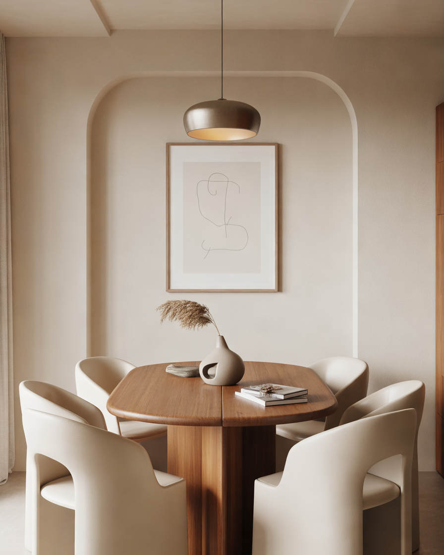 Use-Minimalist-Line-Art-for-a-Clean-and-Modern-Dining-Room-Look
