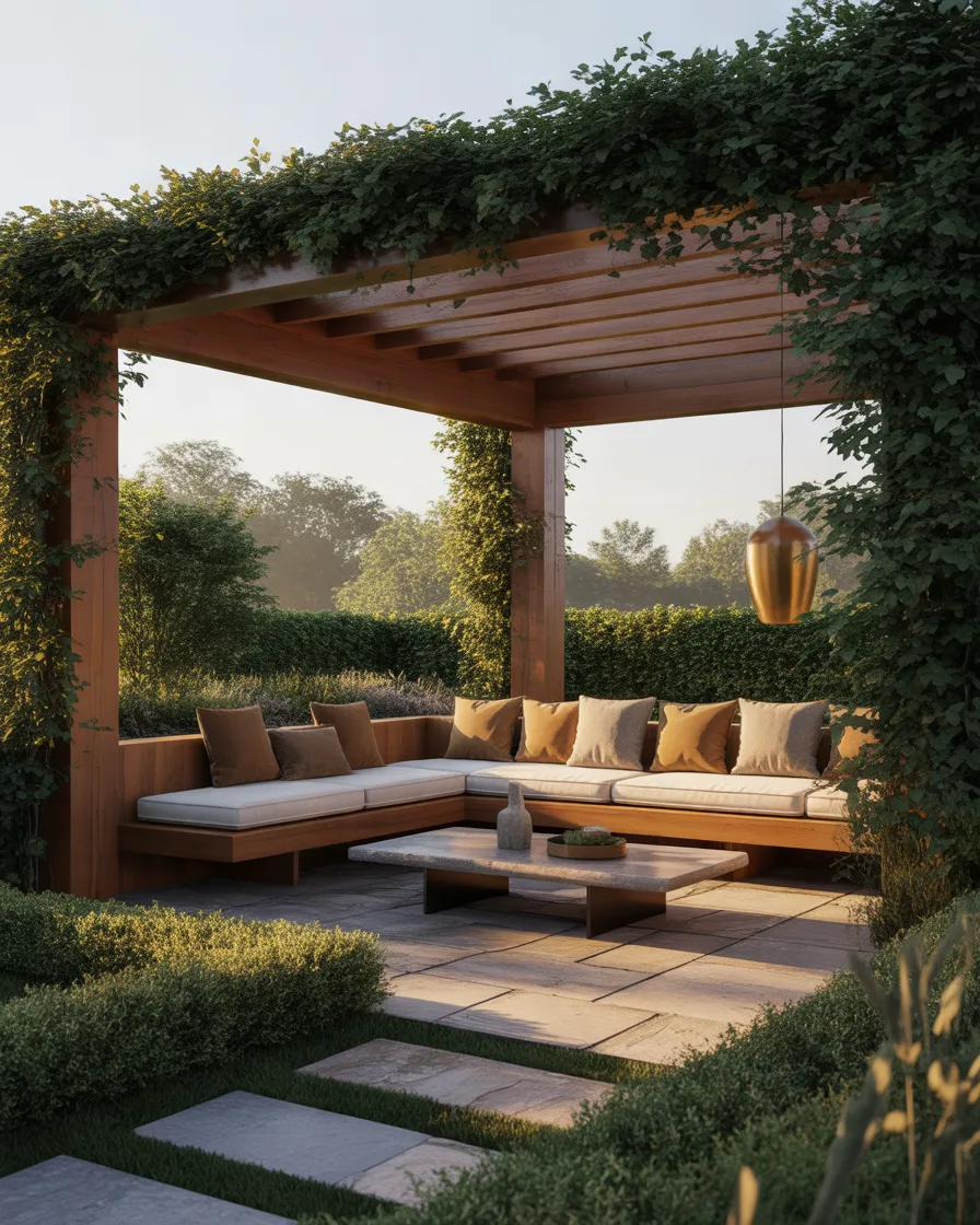 Use-a-Pergola-With-Built-In-Outdoor-Seating