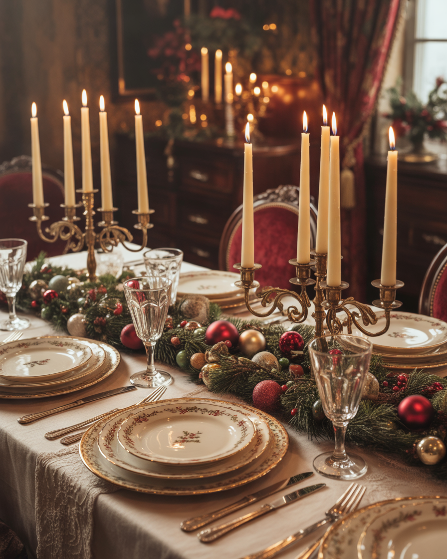 Vintage-Christmas-Table-Decoration-Style
