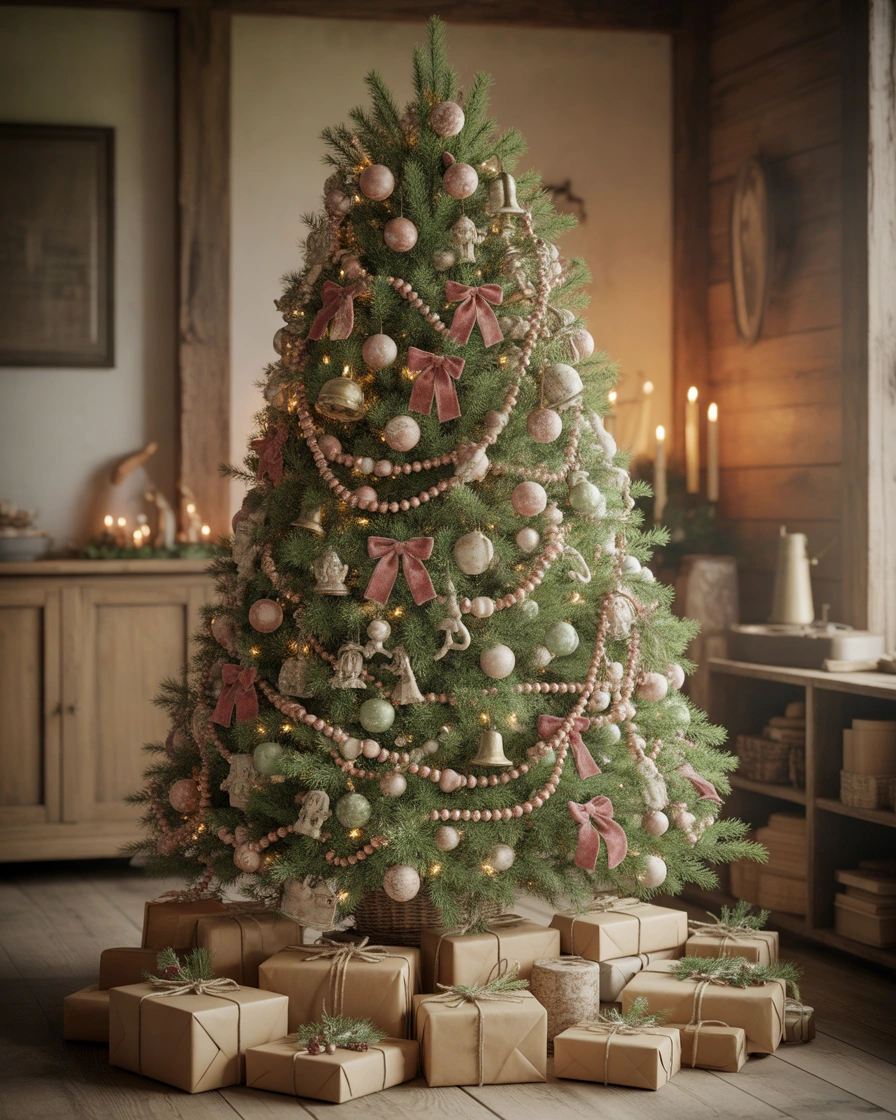 Vintage Farmhouse Christmas Tree